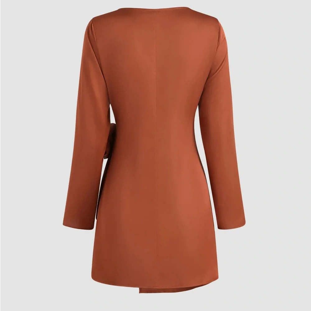 Copper Satin Dress - Picture 2 of 4